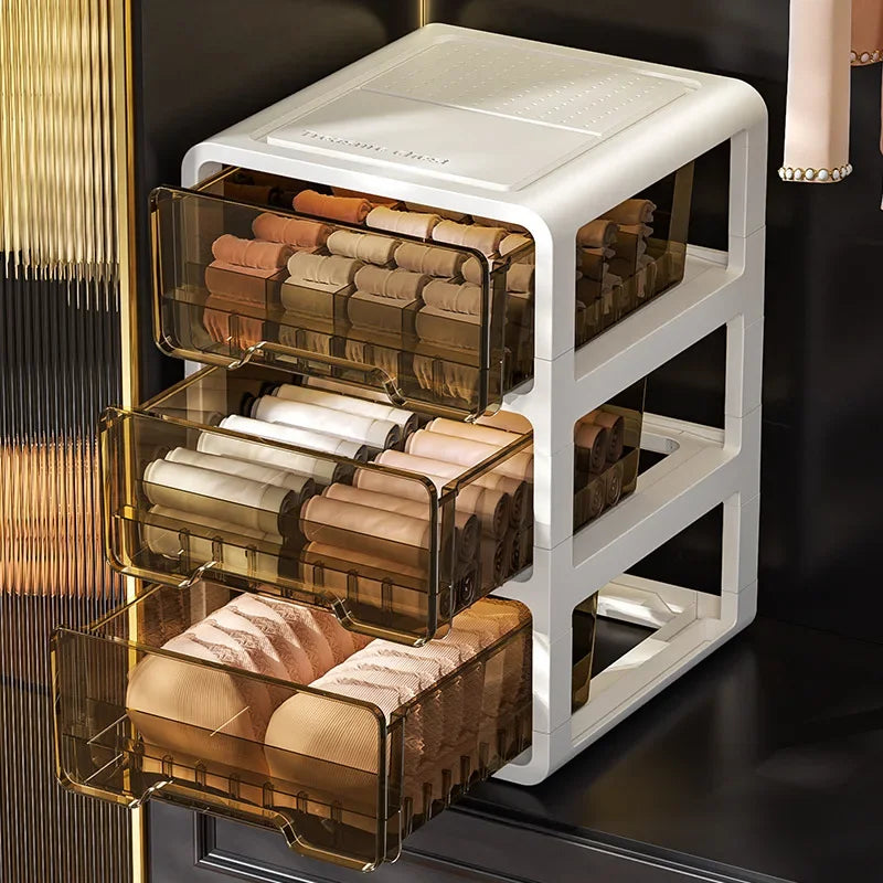 Underwear Storage Box Drawer Grid Socks Storage ******derwear Multifunctional Layered Storage Dust-proof Organizing Box Oasis Select