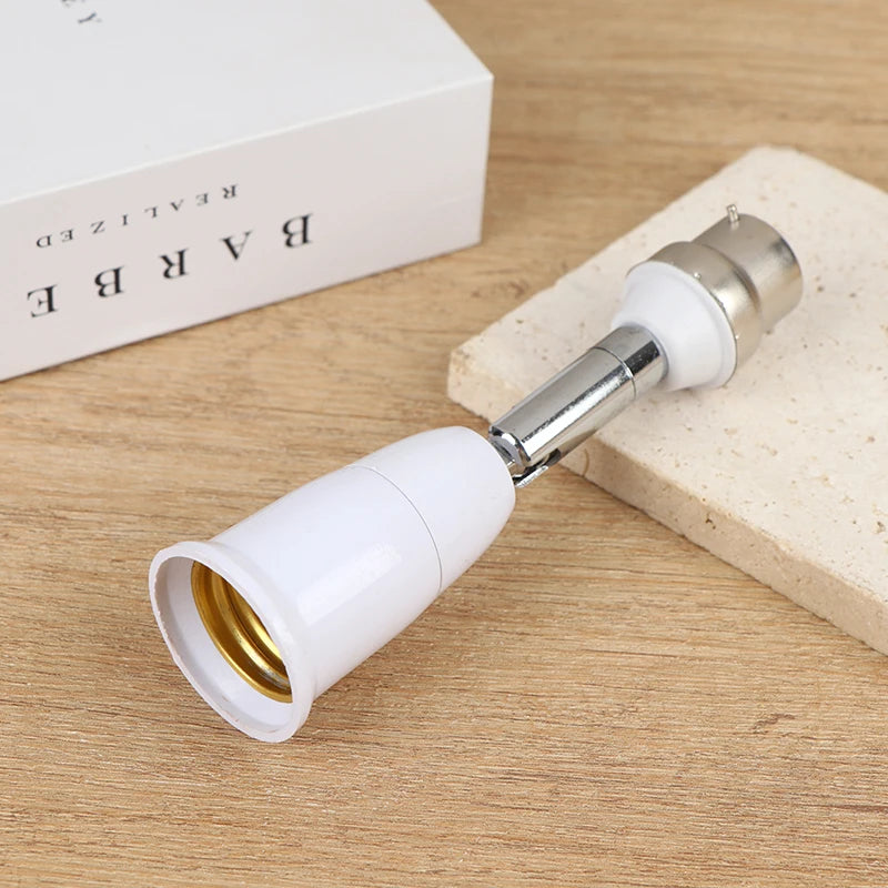 SXH 1Pc B22 To E27 Extender Screw E26 Bulb Holder Adapter 90 Drgee Rotatable Bendable Light Socket Holder Converter Oasis Select