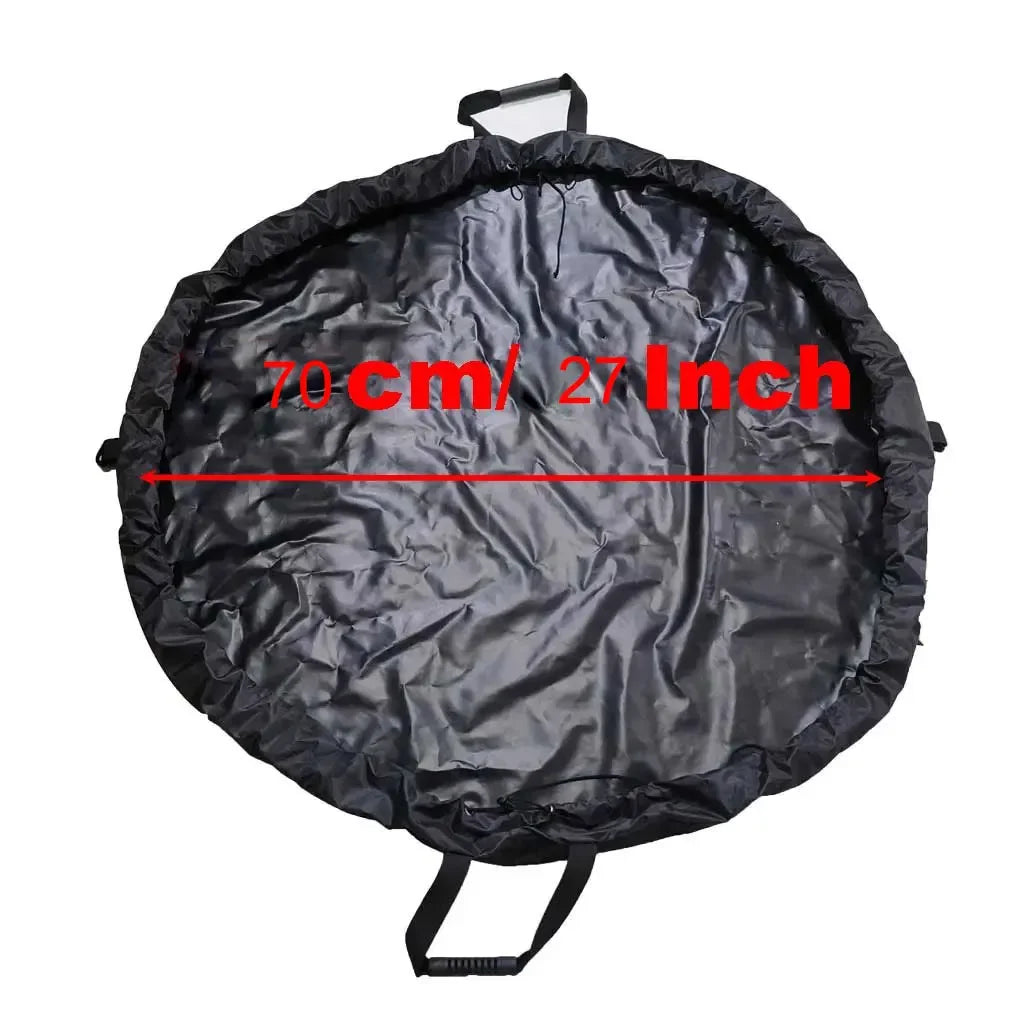 Waterproof Swimming Wetsuit Change Mat Beach Clothes Changing Carrying Bag With Handle Shoulder Straps for Surfing Kayak Oasis Select 75cm Black