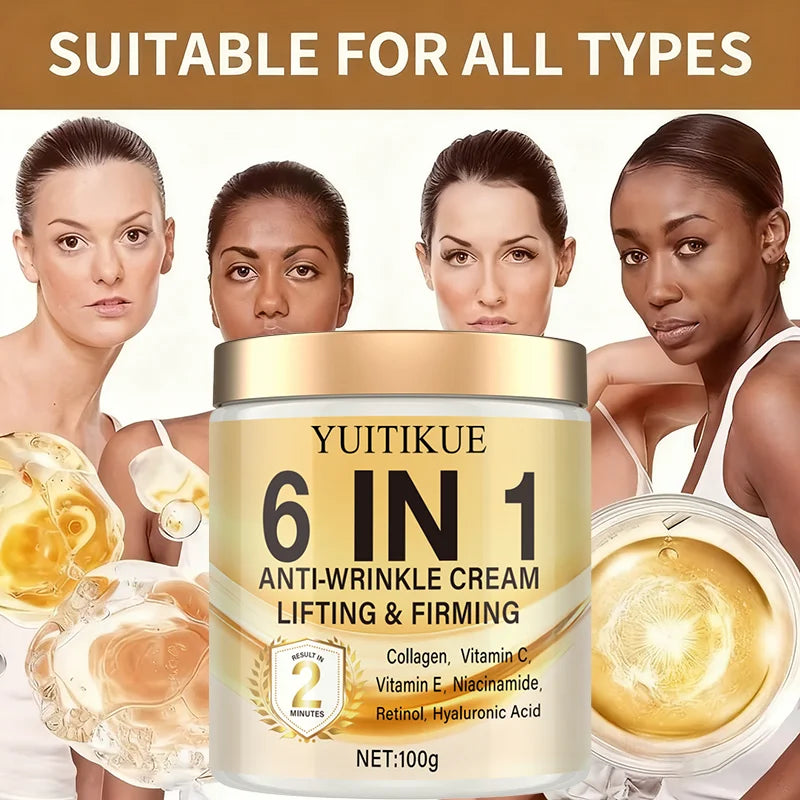 YUITIKUE 2-Min Lift Cream – Retinol, Collagen & Hyaluronic Acid