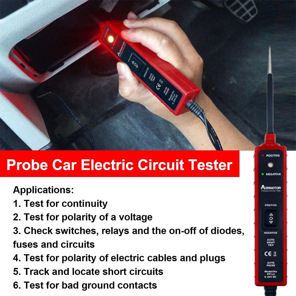 Automotive Electric Circuit Tester 6-24V DC | Power Switch Automotive Circuit Tester Oasis Select