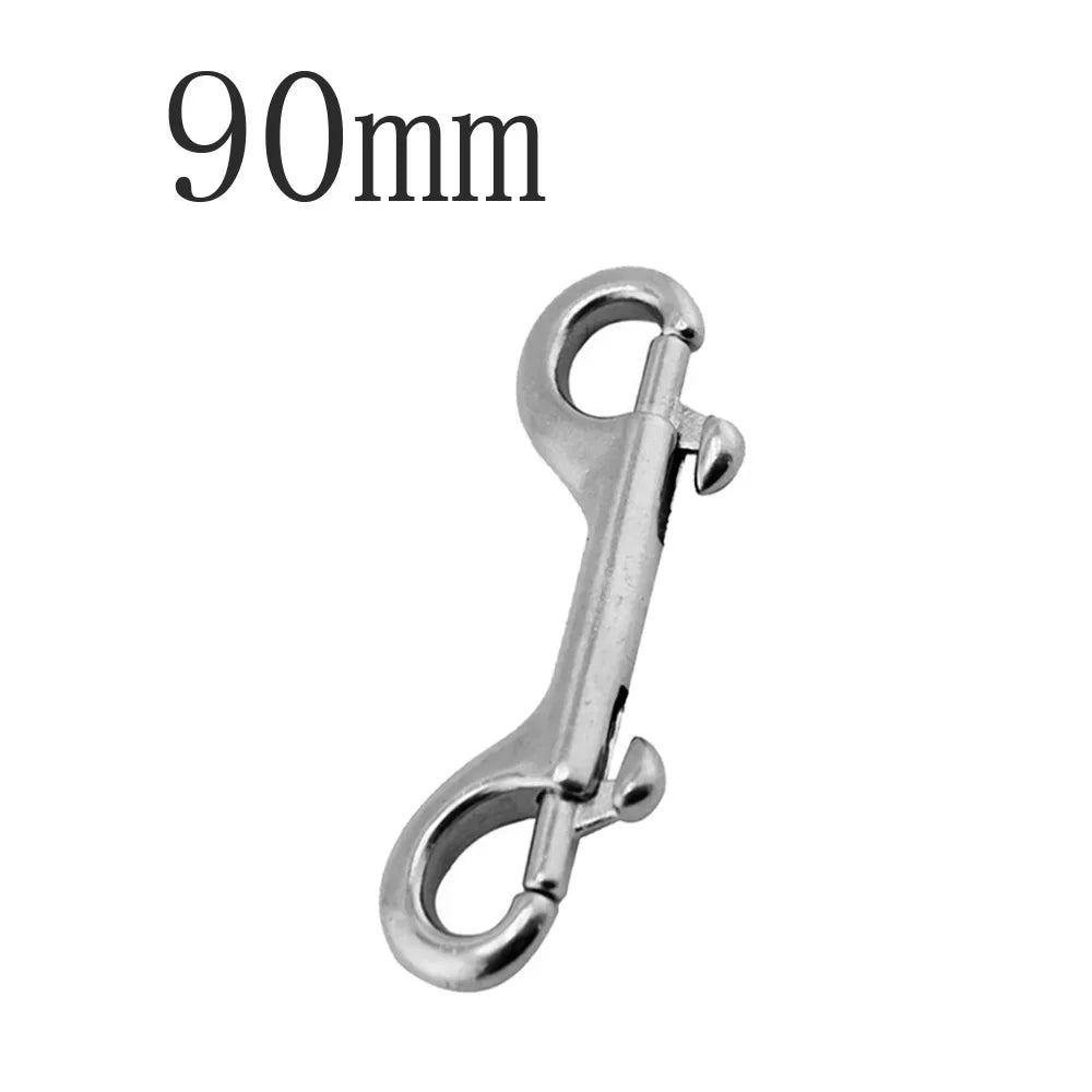 1PCS 2PCS 316 Stainless Steel Scuba Diving Eye Double End Snap Hook Marine Grade Boat Quick Release Key Ring Bolt Buckle Clip Oasis Select 90mm