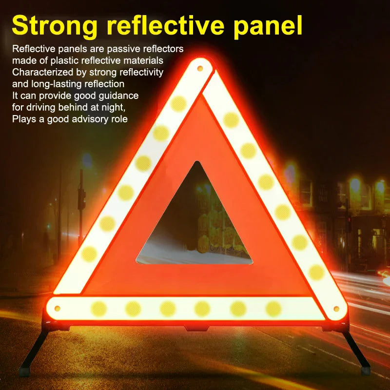 High Visibility Reflective Strips: Foldable Tripod Signs for Car Emergencies Oasis Select