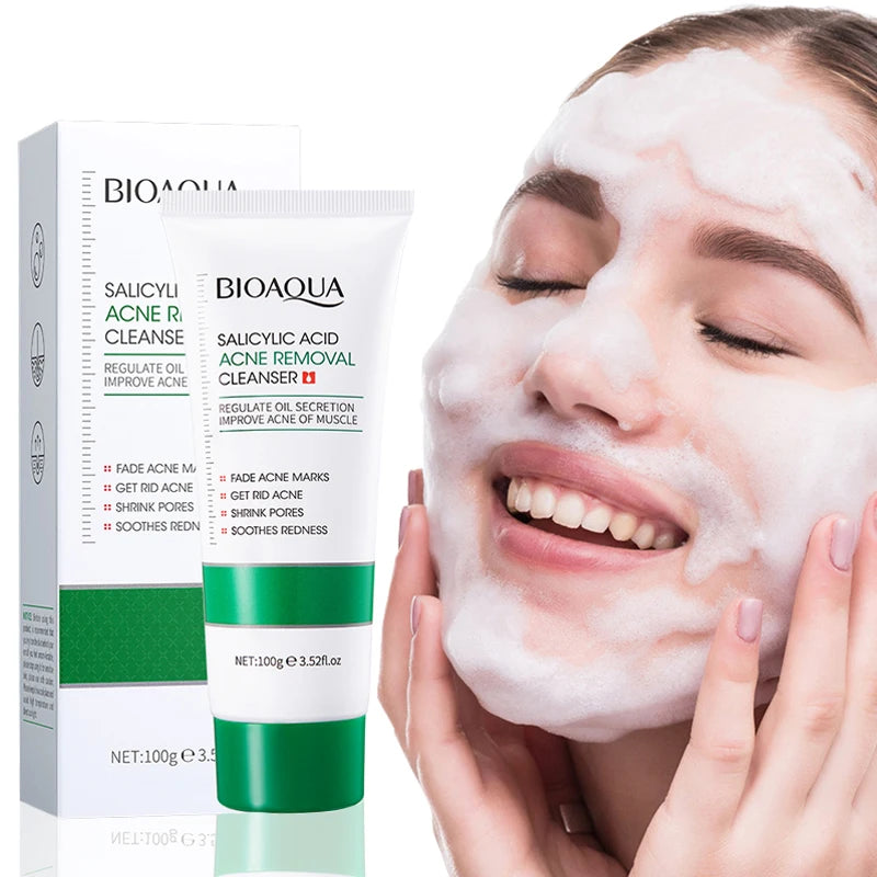 BIOAQUA Salicylic Acid Face Wash – Acne & Oil Control, 100g Acne Foam Cleanser Oasis Select Default Title
