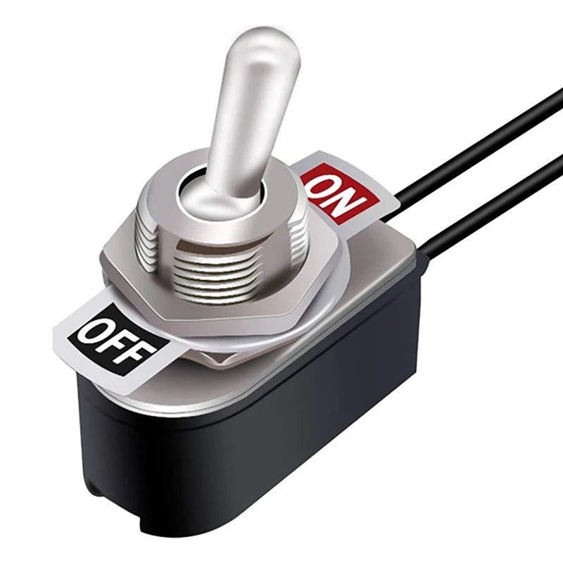 1pcs Prewired Rocker Toggle Switch 2 Foot ON/OFF Electrical Equipment Tools With Wire And SPST Contacts 6A/125V Oasis Select
