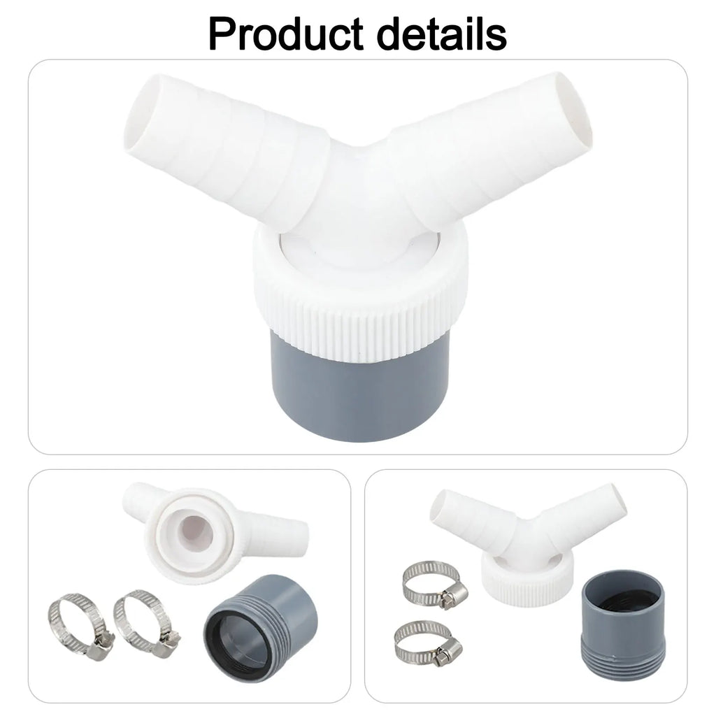 Dishwasher Washing Machine Drain Adapter Double Connection Y 1 1/4 Inch 40Mm Y-type Fork Drain Extension Hose Connector Oasis Select