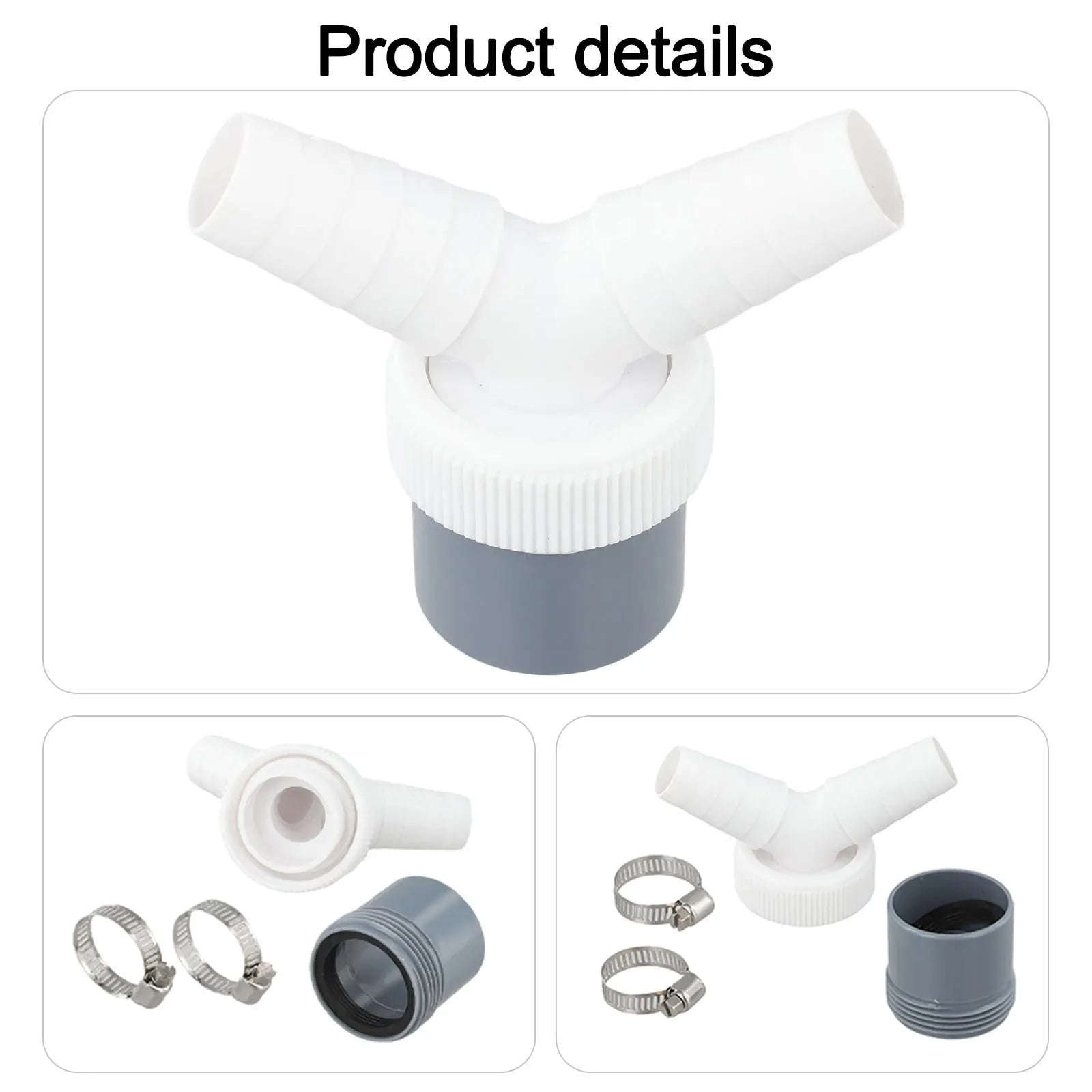 Dishwasher Washing Machine Drain Adapter Double Connection Y 1 1/4 Inch 40Mm Y-type Fork Drain Extension Hose Connector Oasis Select