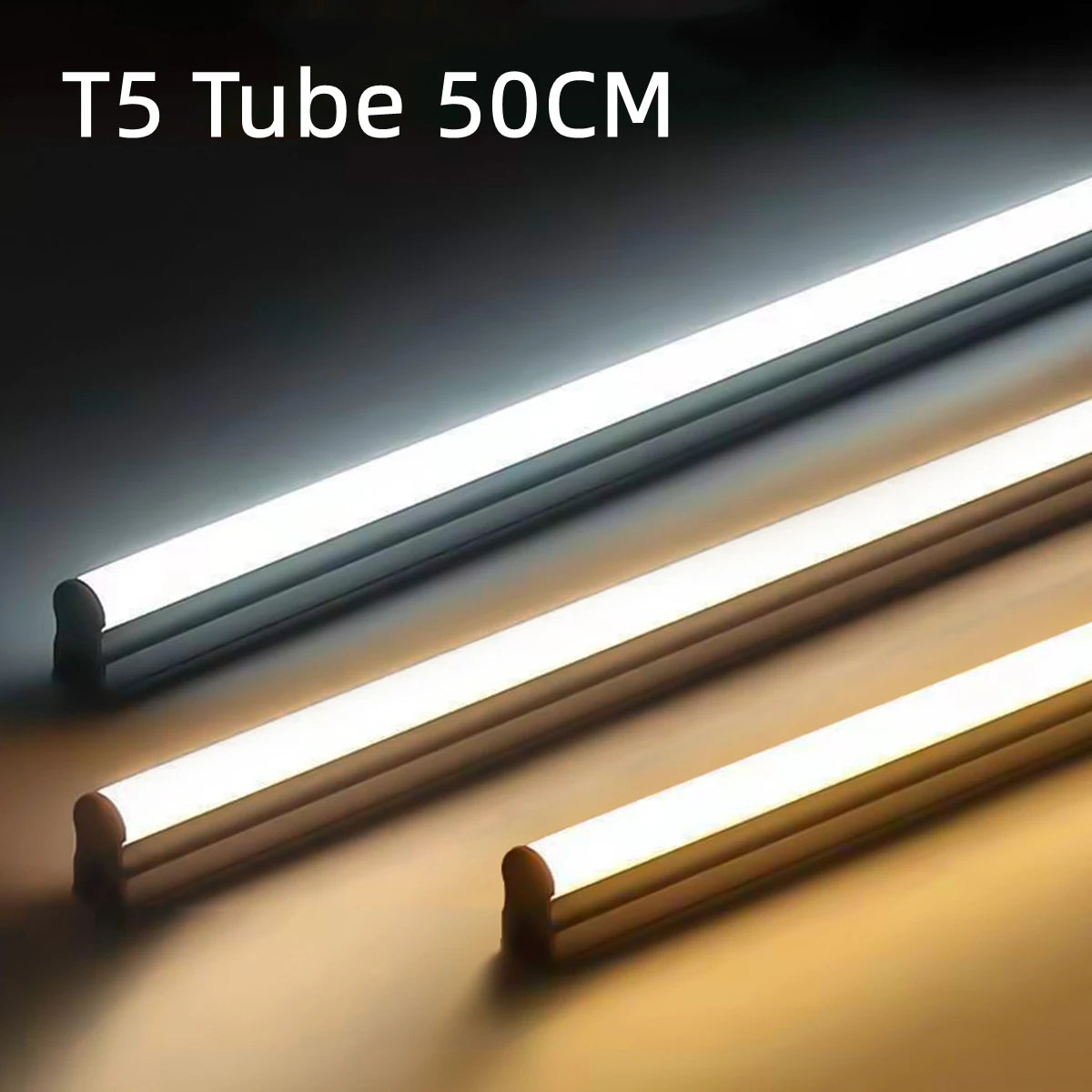 50cm T5 LED Tube 15W AC85V-265V Save 50% Energy,HightBrightness Flicker-free Replacement for Fluorescent Tubes,With/Without Plug Oasis Select