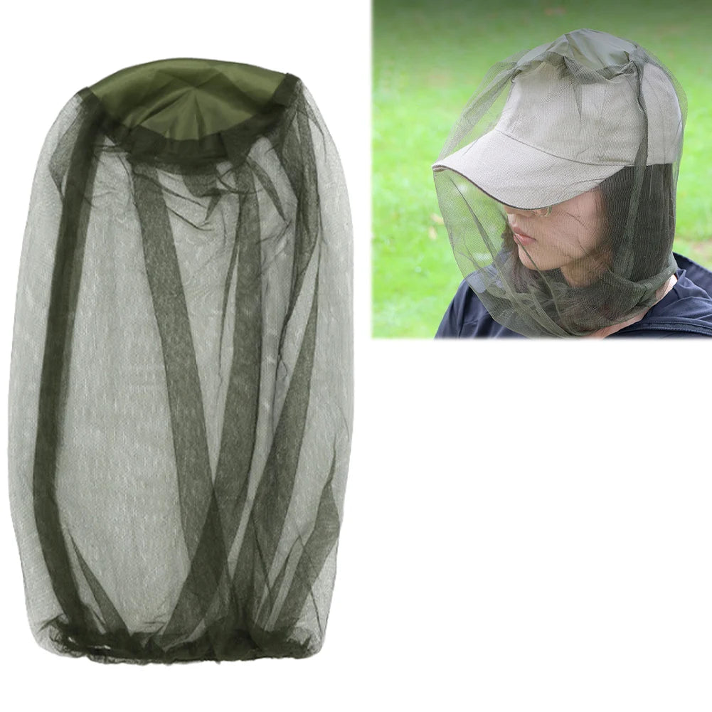 1/2 PCS Face Head Protector Anti Mosquito Insect Hat Net Bug Mesh Head Net Midge Net Hat Head Cover for Outdoor Camping Fishing Oasis Select