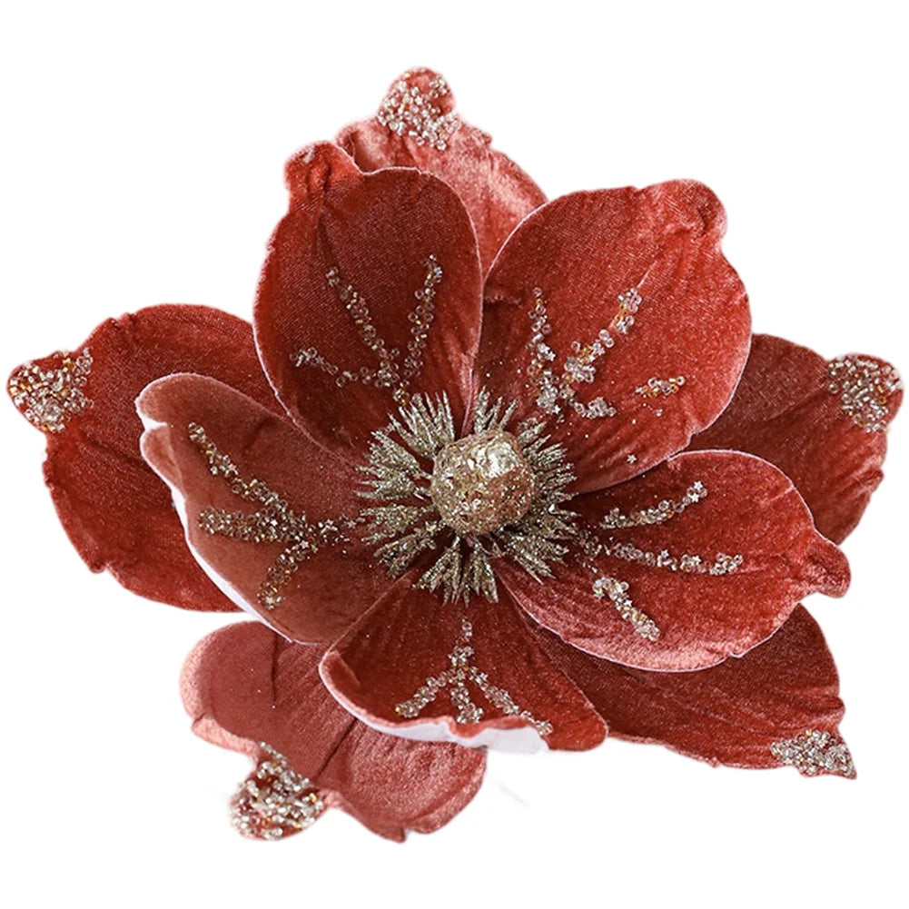 Holiday Home Decor Christmas Artificial Flower Elegant Touch Festive Ambiance Lifelike Design Artificial Flower Oasis Select Peach China Mainland