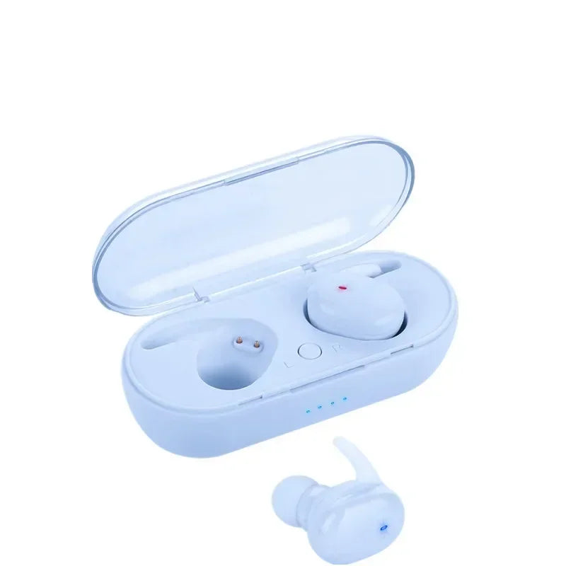 TWS Bluetooth Earphones 5.0 Wireless Stereo Earbuds In-ear Noise Reduction Waterproof Headphones With Charging Case Oasis Select Blue