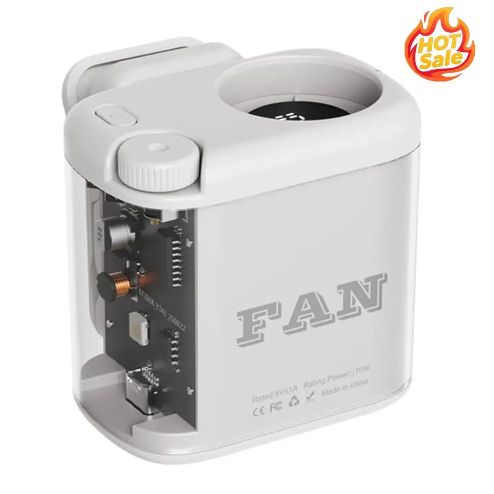 Wearable Waist Fan 100 Speeds Adjustable 1800mAh Battery Built in Colorful Lighting for Travel Outdoor Office Women Men Gifts Oasis Select