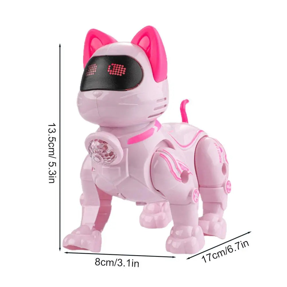 Electric Robot Cat Toy – Walking, Singing & Light-Up with Leash