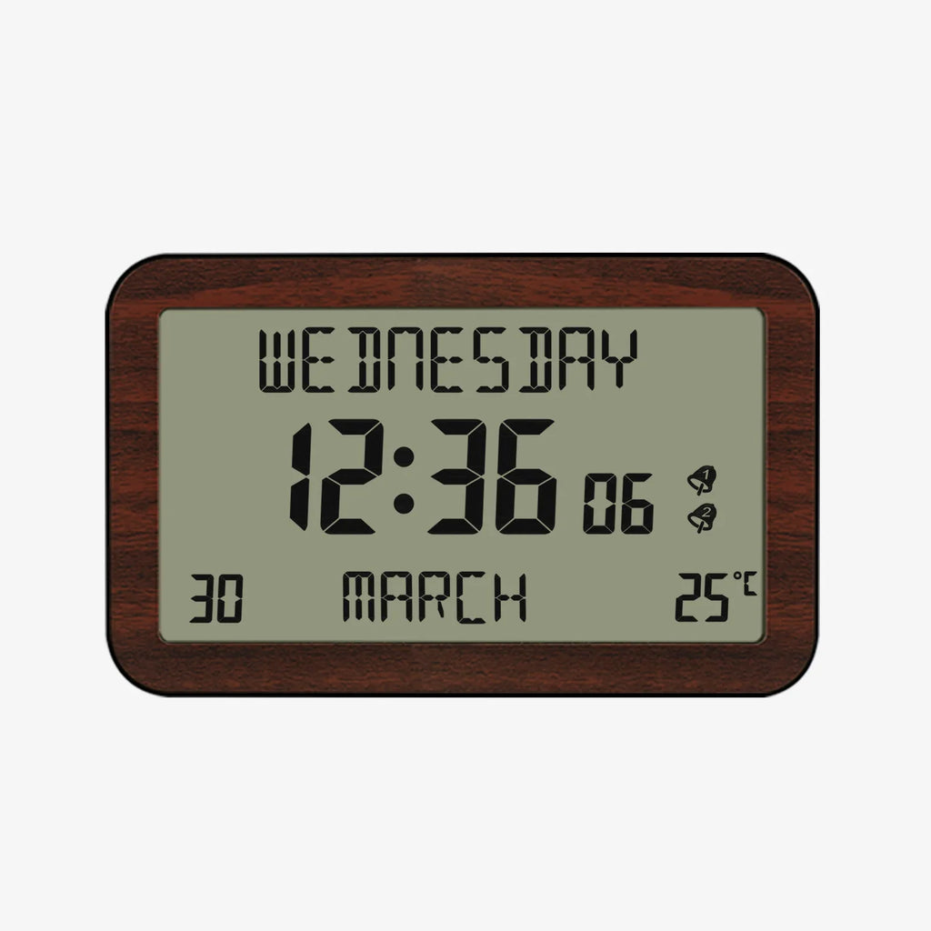 LCD Digital Alarm Clock – Time, Date & Temp | Desk & Travel