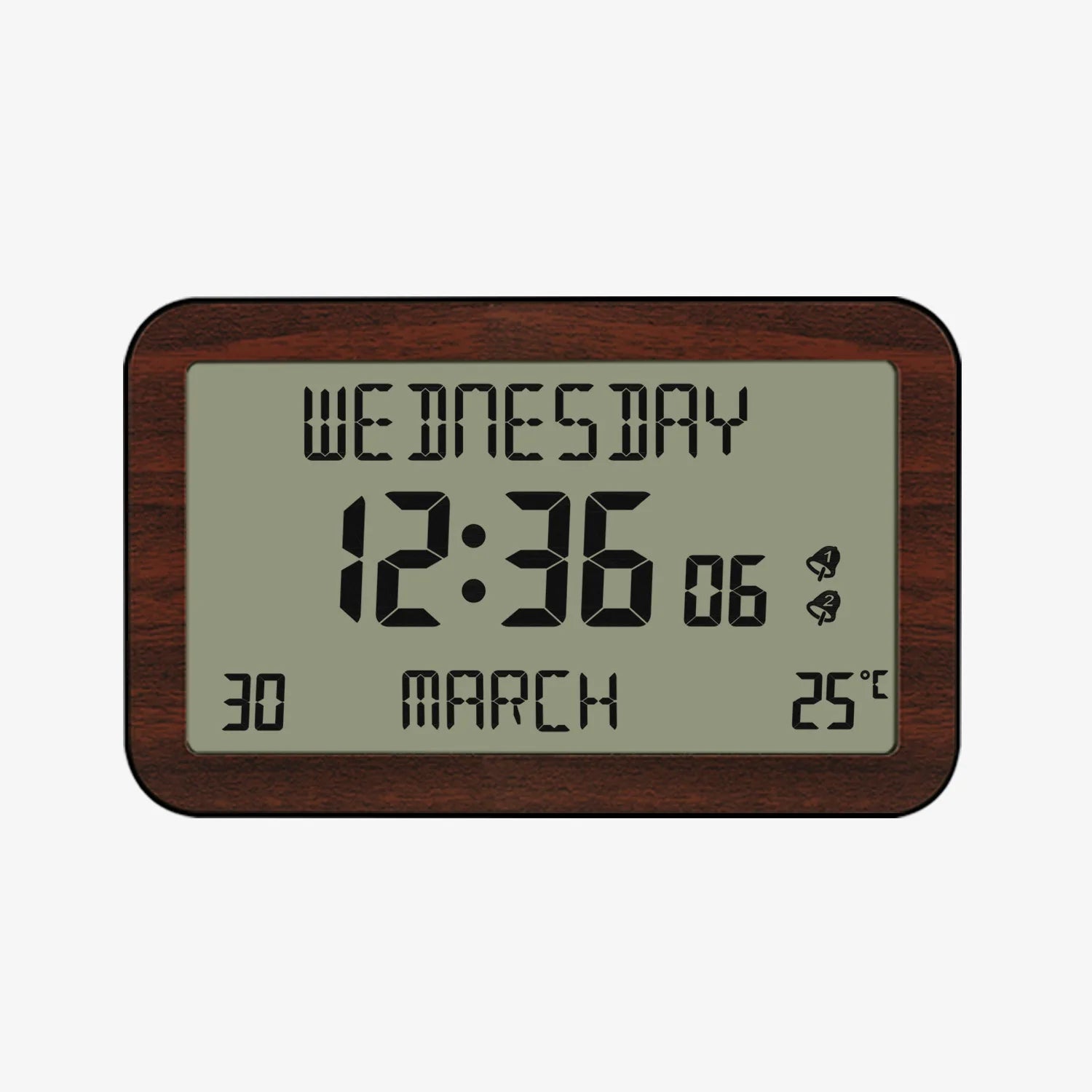 Alarm Clocks Lcd Display Desk Small Clock High-Definition Multi-Function Machine Reminders In Multiple Languages For Travel Home Oasis Select Style 2