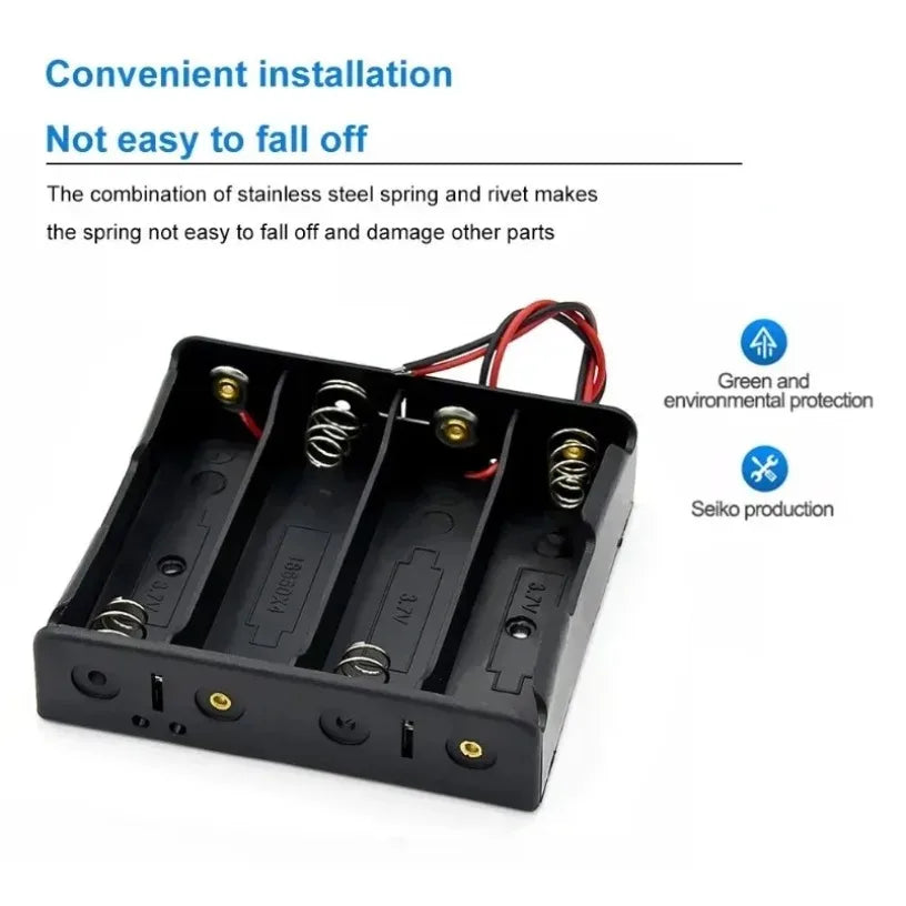 1/2/3/4 Slots Ports 1.5V AA Power Battery Storage Case Holder Storage Box DIY Leads Black Used for Repair Tools Oasis Select
