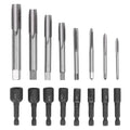 1/4in Hex Shank Tap Socket Tap Socket Set Machine Lengthened Tapping Chuck 1/4in Hex Shank Steel Hand Tools Oasis Select black