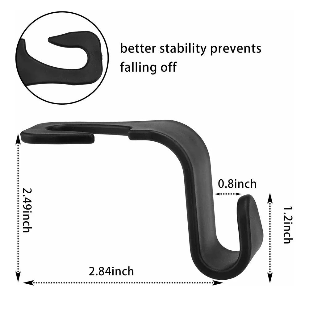 Universal Car Seat Headrest Hook Hooks Storage Hanger Car Back Seat Organizer Holder Auto Interior Accessories 2/4/8Pcs Oasis Select