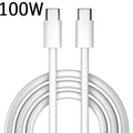 PD 120W USB C to USB Type C Cable Fast Charge Data Cable For Huawei Samsung Xiaomi Macbook iPad Data Line Type C To Type C Oasis Select 100W White 2m cable