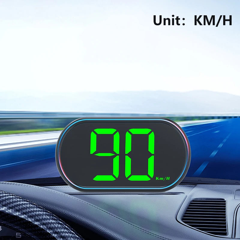 Truck HUD Digital Speedometer Display Safe Driving Assistant LED Car Speed Gauge Oasis Select Green