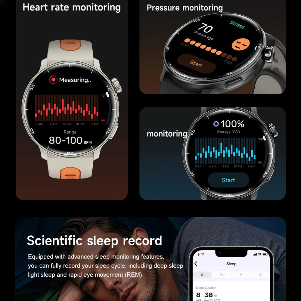 GPS Smart Watch Men Compass Women Amoled Display BT Call Outdoor Smartwatch Waterproof Sports Health Detection Altitude Pressure Oasis Select