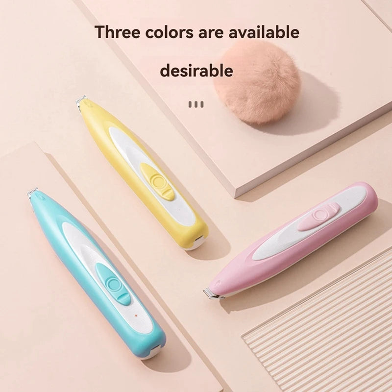 WISH Electric Pet Paw Trimmer Light For Cats And Dogs,Low Noise Waterproof Grooming Tool For Paws, Eyes, Ears, And Buttocks Oasis Select