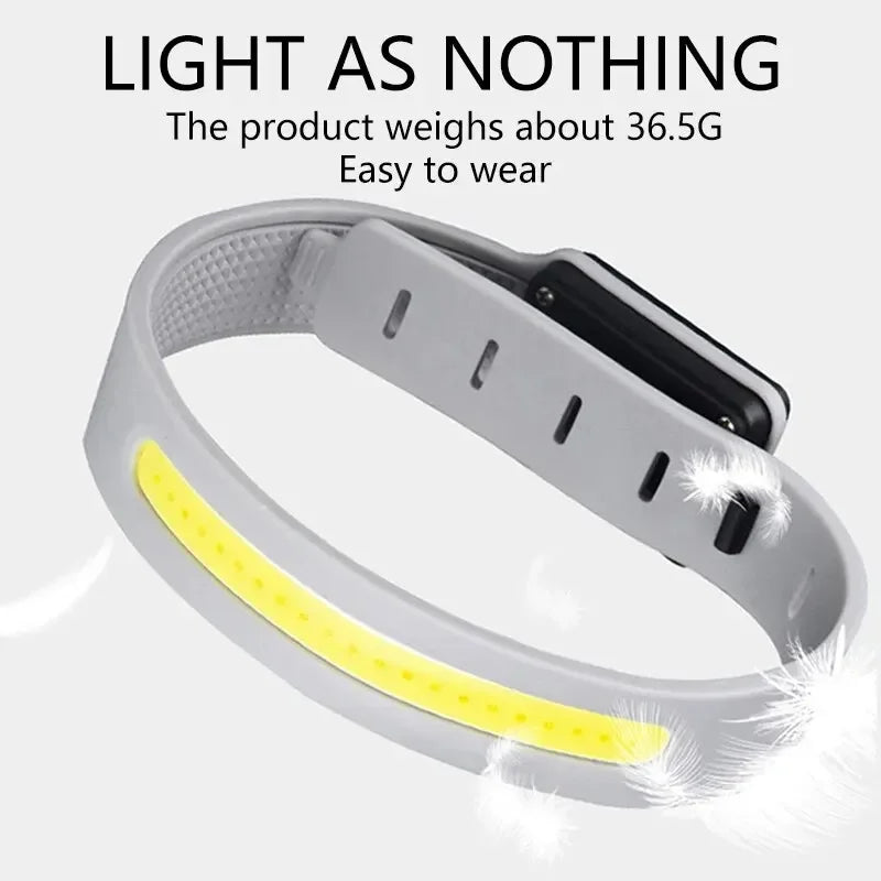 Type-C USB Rechargeable IPX4 Waterproof COB LED Armband Light 350mAh 500LM Sport Night Running Warning Arm Leg Wristband Light Oasis Select