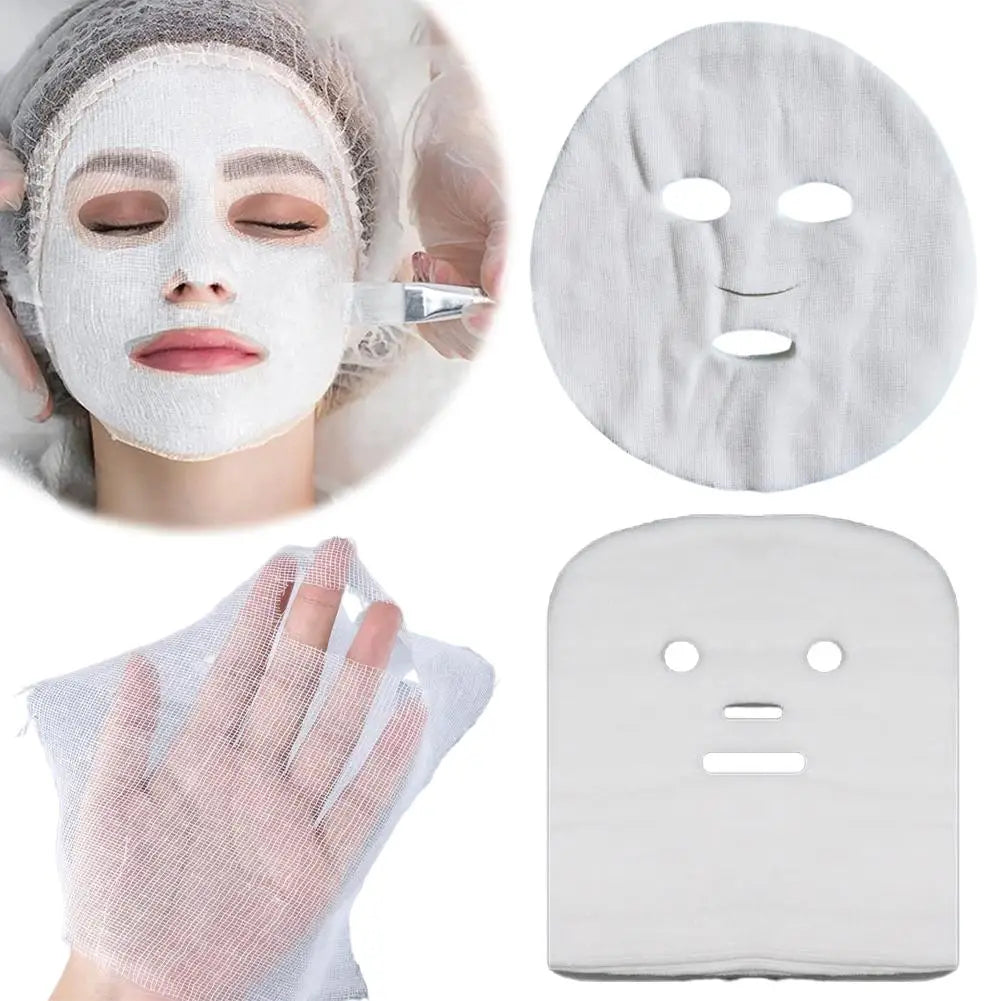 50-Pack Precut Gauze Facial Mask Sheets – Salon & Spa DIY Facial Mask Sheets Oasis Select