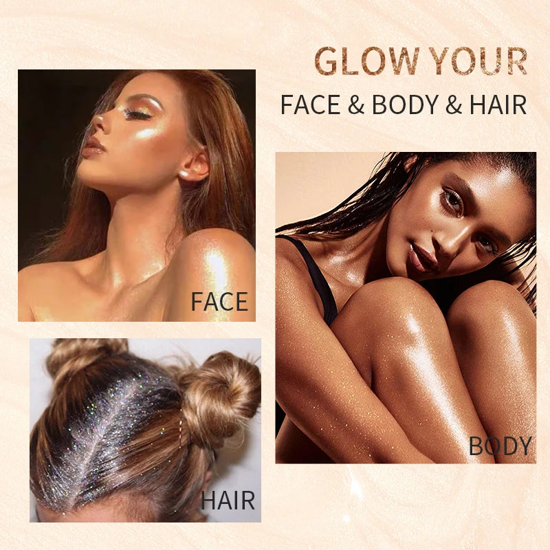 USHAS 4-Color Liquid Body Highlighter – Illuminating Contour