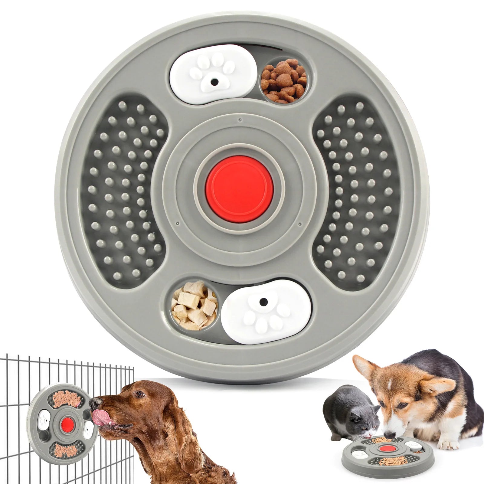 Dog Bowl, Pet Bowl, Slow Food Bowl for Cats, A New Type of Pet Intelligence and Entertainment Gadget That Can Hold Dog Cages Oasis Select 23002A