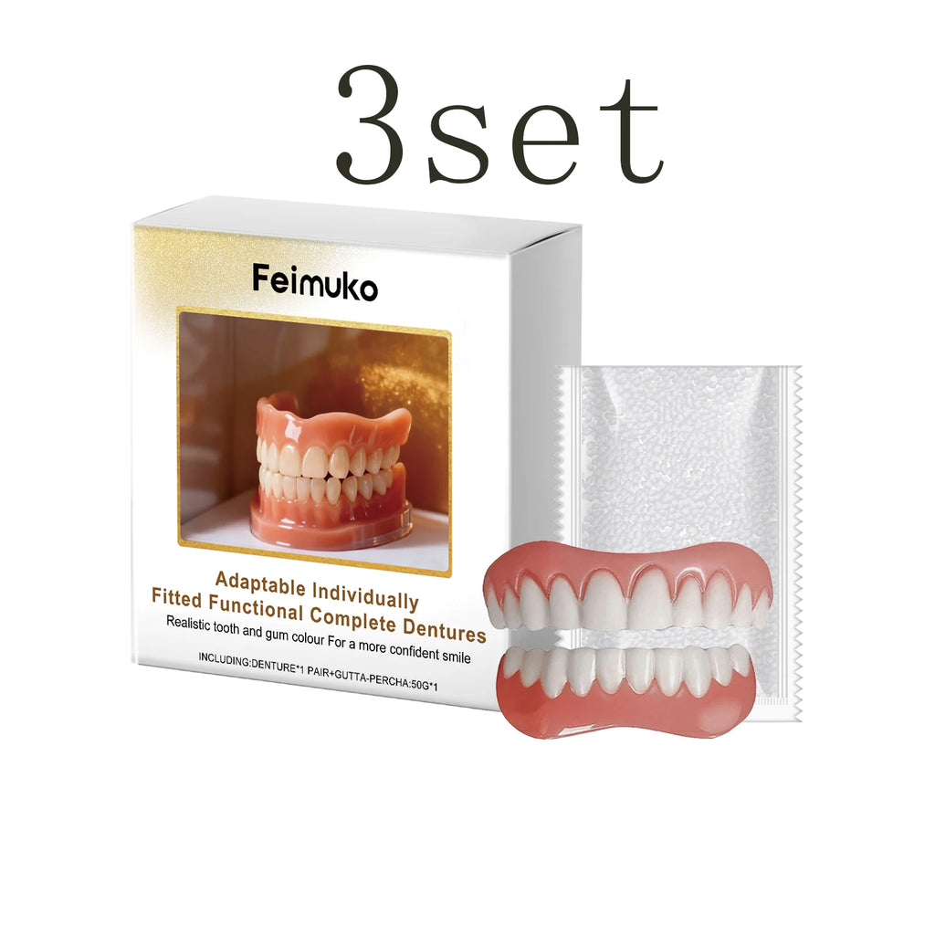 Premium Denture Cosmetic Kit - Boost Smile Beauty, Skin-Friendly Material Confident Smile for Any Occasion Oasis Select 3set