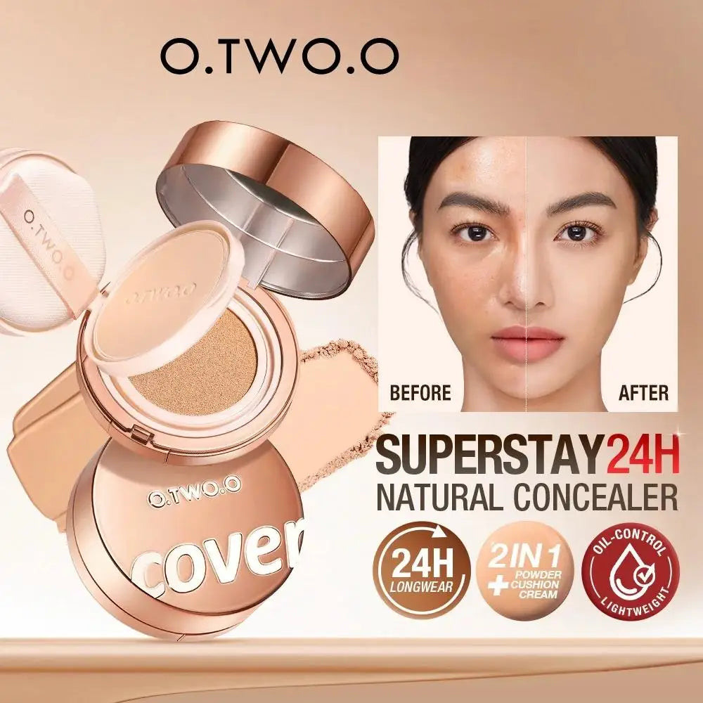 O.TWO.O 2-in-1 Air Cushion Cream & Setting Powder | 24H Matte
