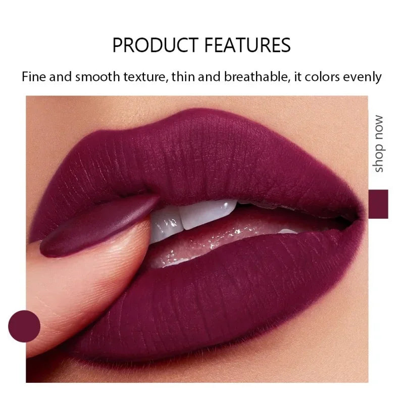 SADOER 5-in-1 Matte Velvet Lipstick Set – 5 Shades Long-Lasting