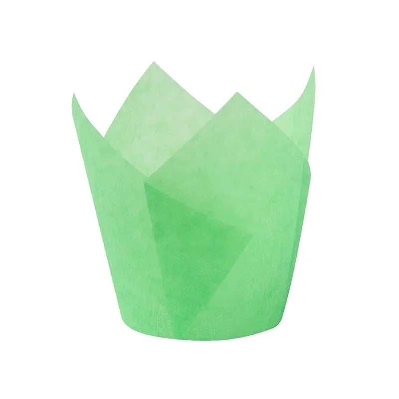 Cupcake Liners Muffin Liners Holders for Baking Cups Cupcake Wrappers in Standard Size Classic Parchment Paper Cupcake Liners Oasis Select green 50PCS-1 SET