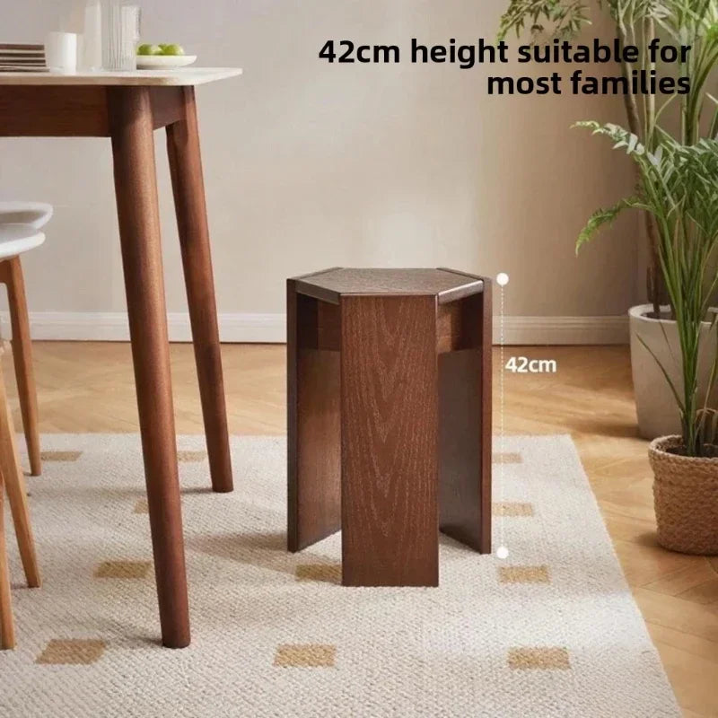 Multi-functional Order stool Solid wood stool Stackable household wood bench Living room low stool sturdy and durable Oasis Select