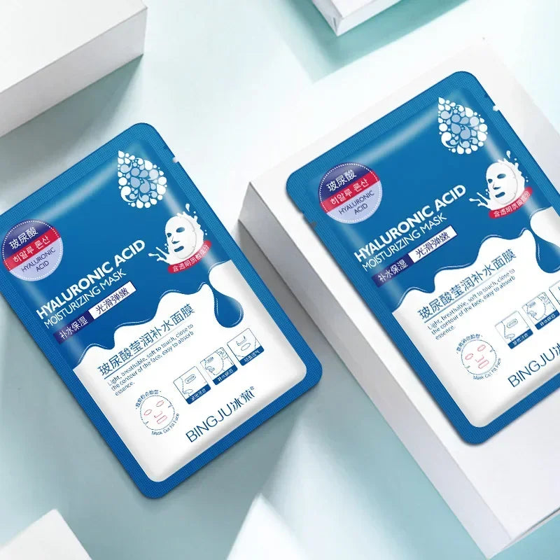 12-Pack Hyaluronic Acid Face Mask Sheets – Moisture & Oil Control Facial Sheet Mask Oasis Select