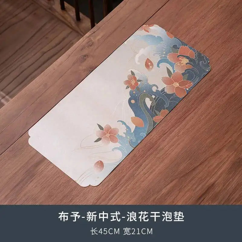 Dry Foam Mat Double-sided Tea Mat Tea Towel Tea Table Mat Teapot Mat Multi-use Tea Ceremony Oasis Select - Wave Dry Foam Mat