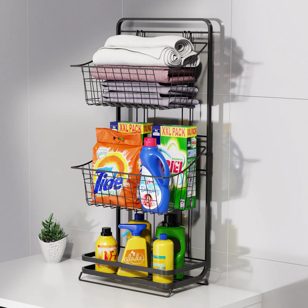 Kitchen shelves, multi-layer floor-to-ceiling household fruit and vegetable baskets, snacks, toys, storage artifacts Oasis Select