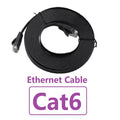 Gigabit Cat6 Ethernet Cable Flat Lan Cord High Speed 1000Mbps cat 6 Network RJ45 Cable for PS5 PC IPTV Xbox Internet Router Oasis Select CAT6 Black 3m