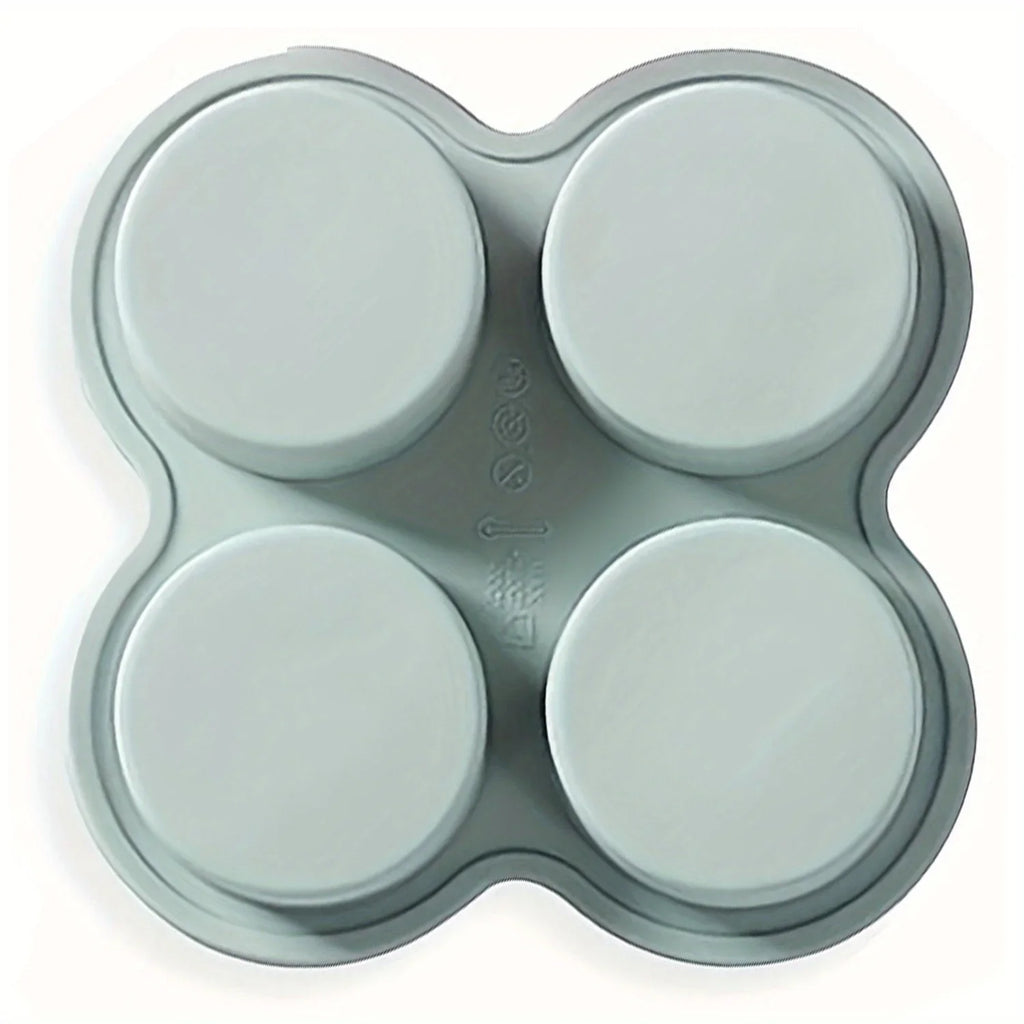 Air Fryer Egg Mold Round Shape Eggs Mold 4 Cavity Non-Stick Silicone Air Fryer Egg Pan Egg Steamer Cooking Mold Fried Egg Tool Oasis Select Gray 1PCS