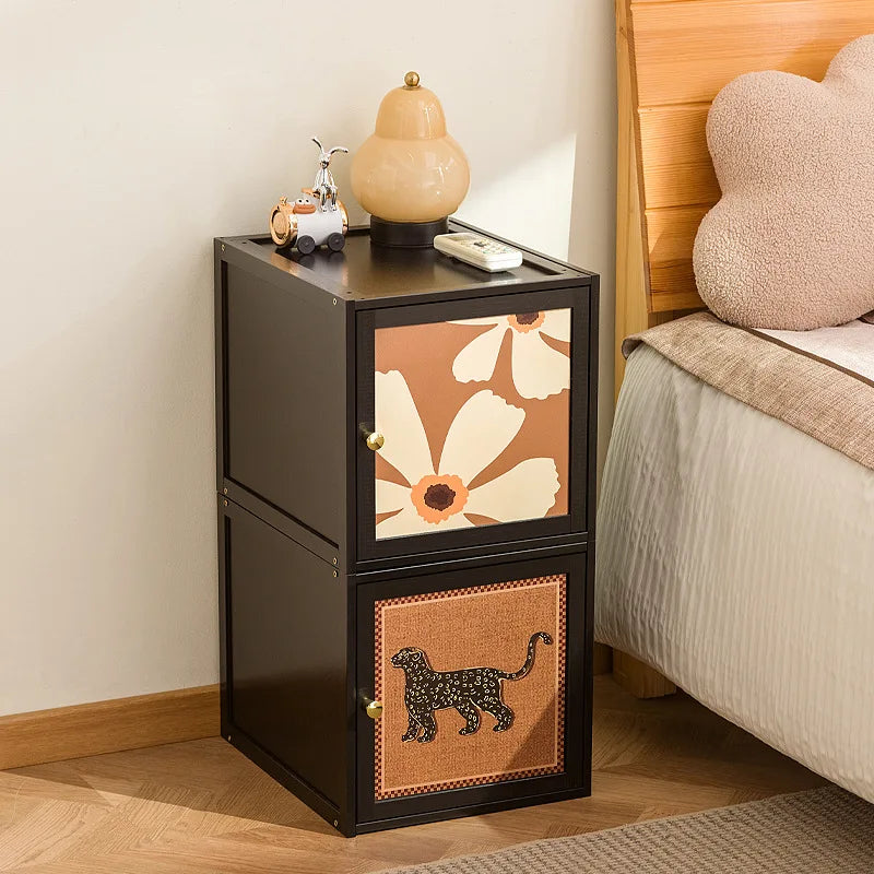 Bedside table Household bedroom Ultra-narrow storage cabinet Creative bedside table Medium antique small bedside table Oasis Select