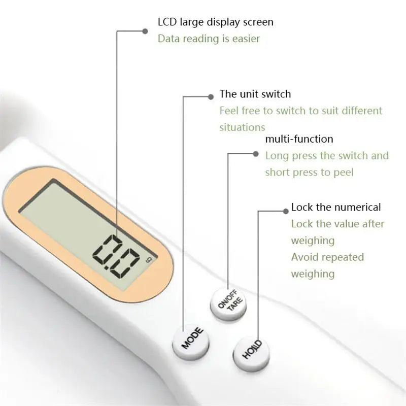 Scale Weighing Spoon Kitchen Scale Electronic Measuring Spoon G Coffee Powder Scale Baking Scale Electronic Measuring Oasis Select