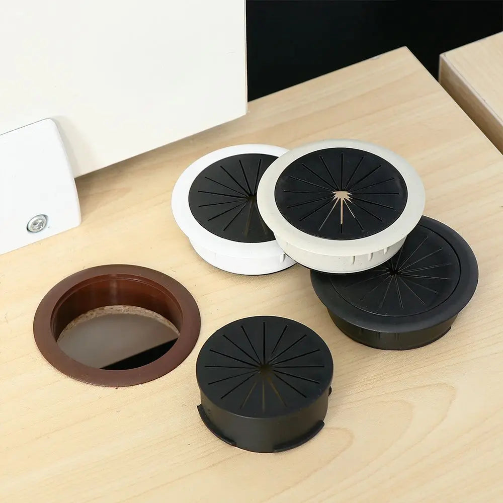 Practical Organizer Buckle Line Office Wire Hole Cover Computer Grommet Line Box Desk Table Cable Fastener Oasis Select