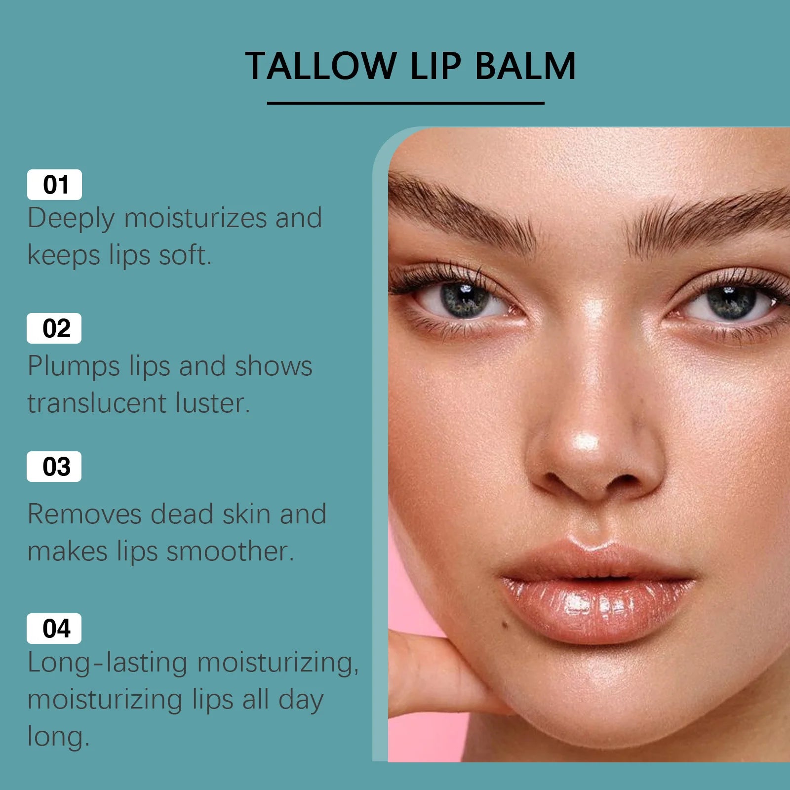 Hoygi Tallow & Honey Lip Balm – Moisturize, Plump & Smooth Tallow Lip Balm Oasis Select
