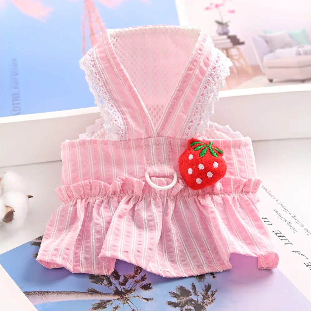 Cute Dog & Cat Princess Dress | Soft Breathable Summer Pet Skirt Pet Dress Oasis Select Pink XL