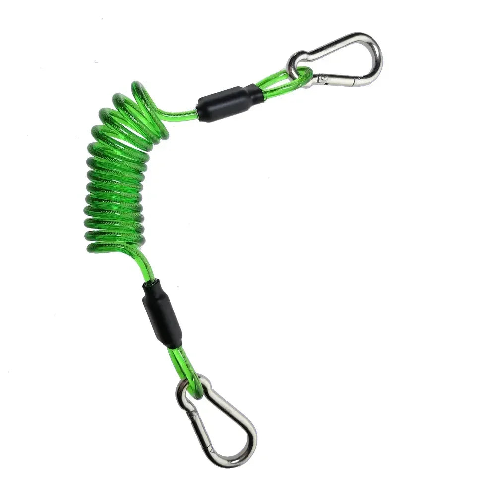 Heavy Duty Stainless Steel Coiled Tool Lanyard With Marine Grade Carabiner For Scuba Diving Camera Tool Accessories Snap Hook Oasis Select