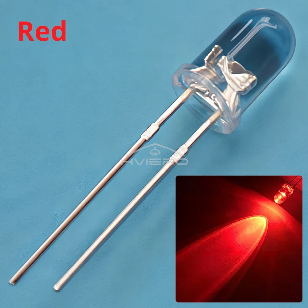 5mm Super Bright LED Diodes 100/200 Pack – 9 Colors
