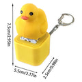 Keyboard Bag Charm Fidget Clicker Small Backpack Ornament Duck Shape Backpack Charm with Light and Sound Stress Relief Toy Gift Oasis Select Yellow