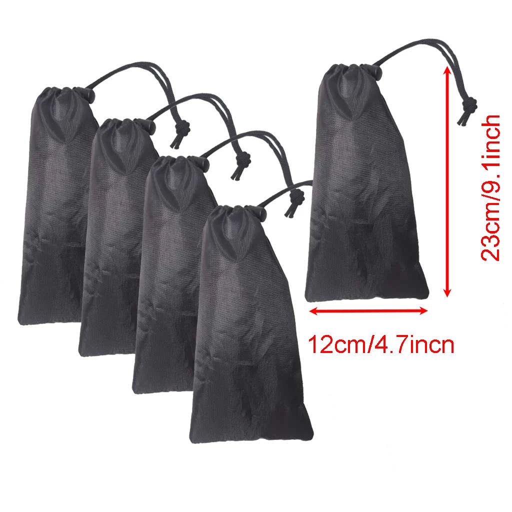 Camping Tent Nail Storage Pouch Cover Case Travelling Supplies Tent Pegs Hammer Wind Rope Organizer Bag Oasis Select 5Black 12X23