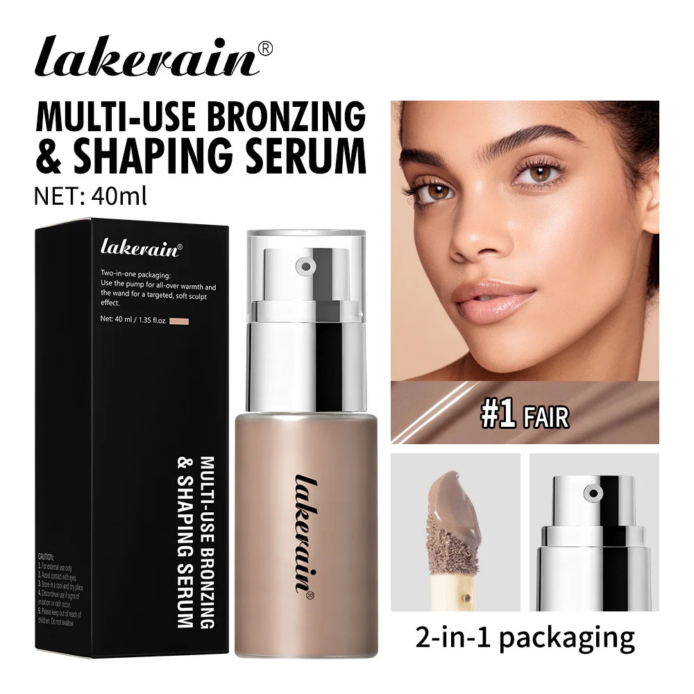 Multi-Use Foundation Cream Hydrates Nourishes Brighten Skin Tone Foundation Makeup Contouring Bronzing & Shaping Serum Cosmetics Oasis Select Fair